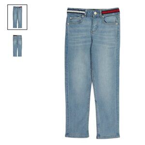NEW Tommy Hilfiger sz 10 Girl Relaxed Straight Leg Jeans with Red White Blue